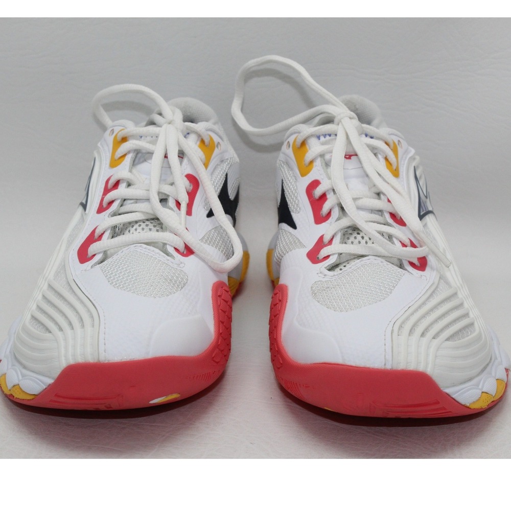 Mizuno Wave Enforce Tour 2 Womans Tennis Shoes White Red Yellow  Size 8